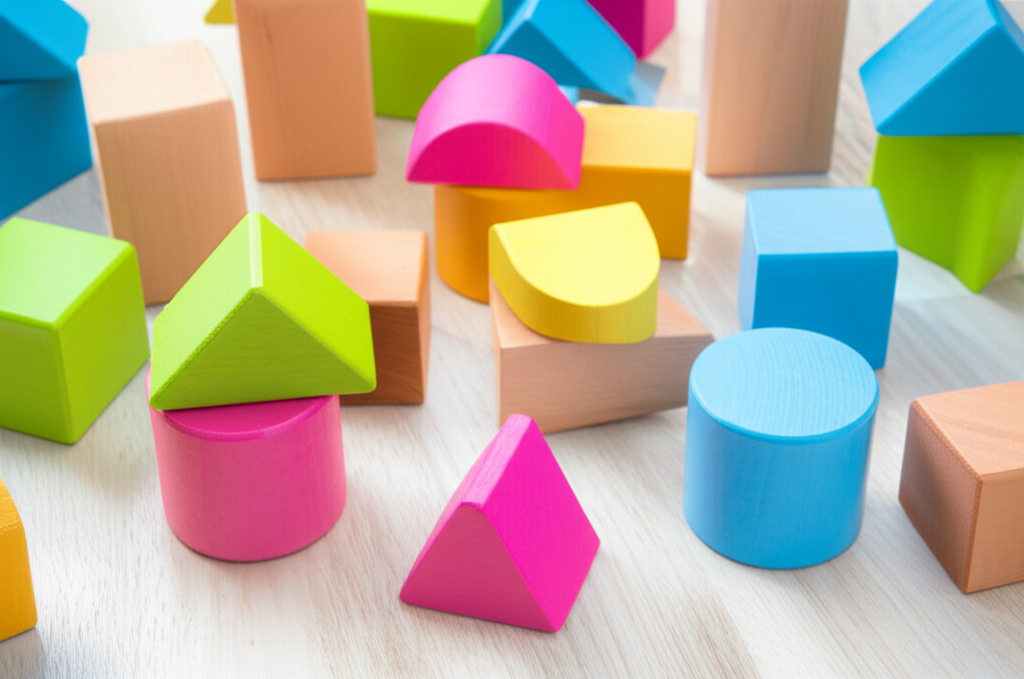 Wooden Building Blocks Set